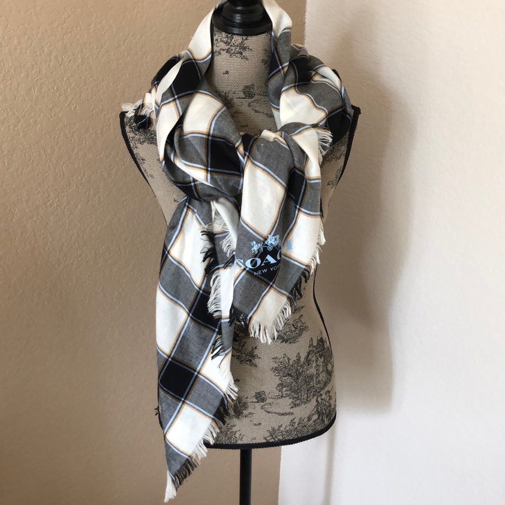 Coach Plaid Scarf